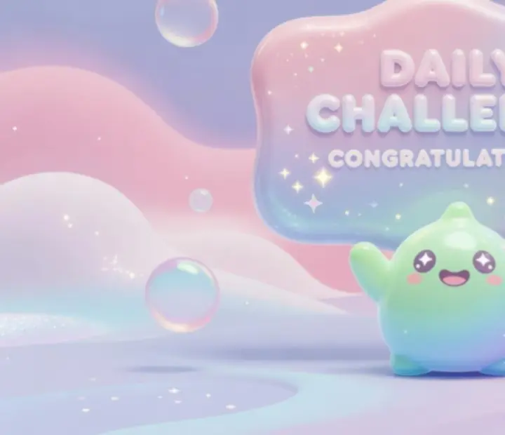 Napi slime minijáték kihívás színes ikonokkal